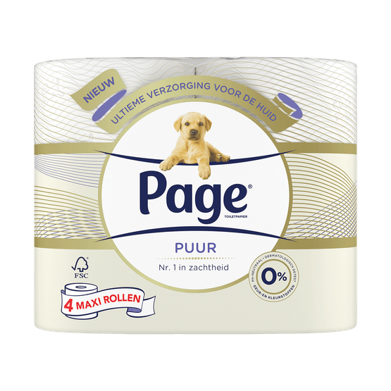 Toiletpapier 4 rollen puur - Dirk