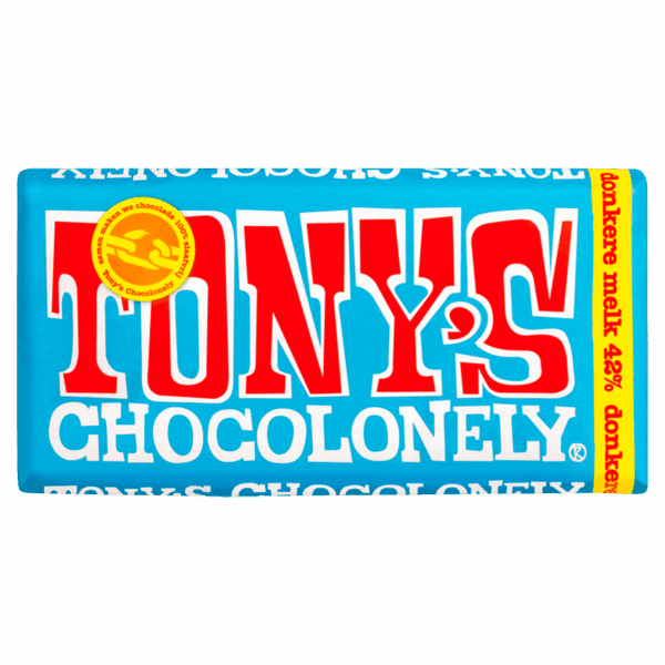 Tony's Chocolonely Chocoladereep Donkere Melk Fairtrade - PLUS