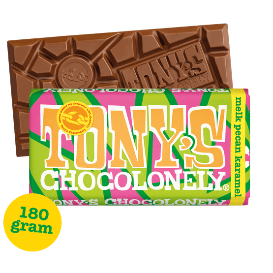 Tony's Chocolonely Chocolonely melk pecan crunch karamel - Dirk