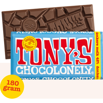 Tony's Chocolonely Donkere Melk Chocolade Reep 42% - JUMBO
