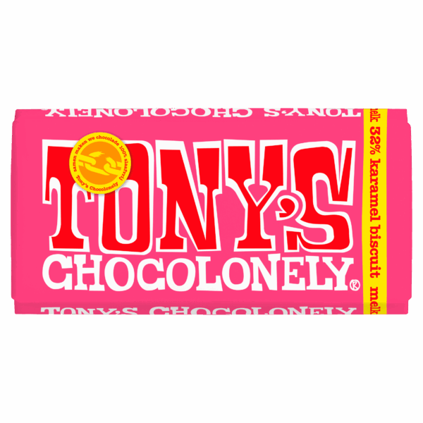 Tony's Chocolonely Melk karamel biscuit - PLUS