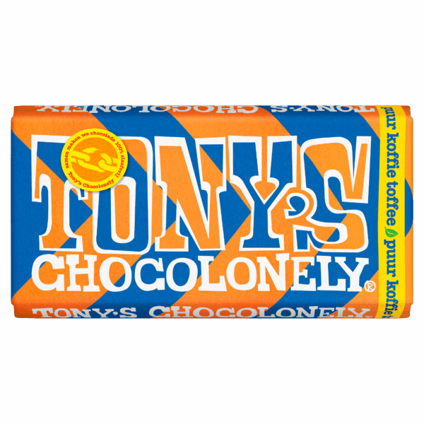 Tony's Chocolonely Puur koffie toffee - PLUS
