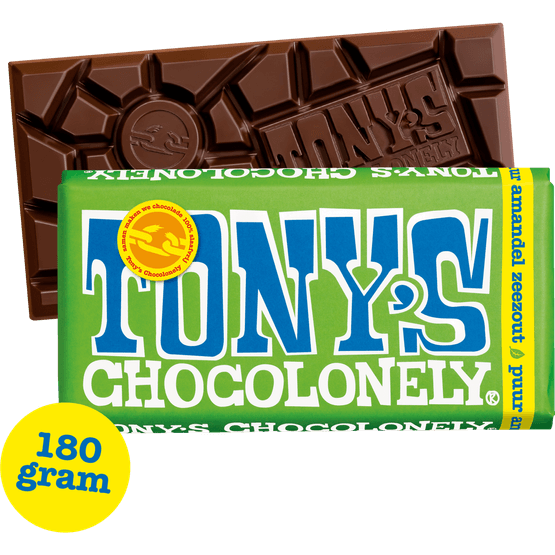 Tony's Chocolonely puur amandel zeezout - Dirk