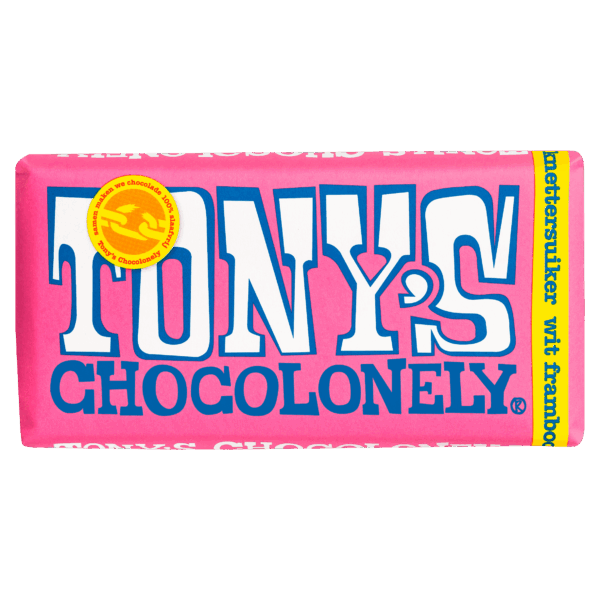 Tony's Chocolonely reep Wit framboos knetter Fairtrade - PLUS