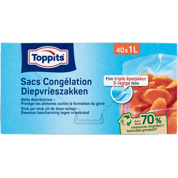 Toppits Diepvrieszakken 1 L 40 Stuks - JUMBO