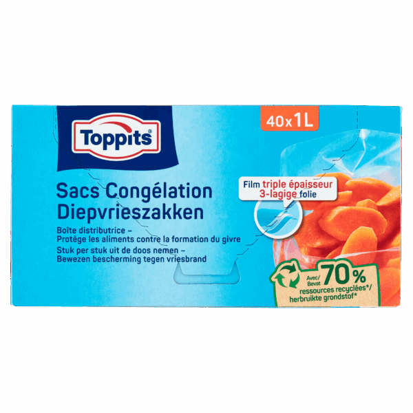 Toppits Diepvrieszakken 1L - PLUS