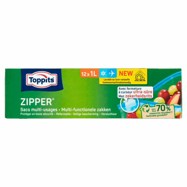 Toppits Zipper Multi-functionele Zakken 1L - PLUS