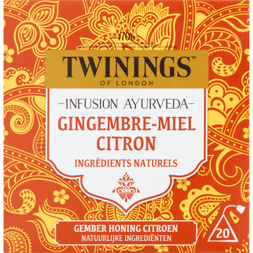 Twinings of London Infusion Ayurveda Gember Honing Citroen 20 Stuks - JUMBO