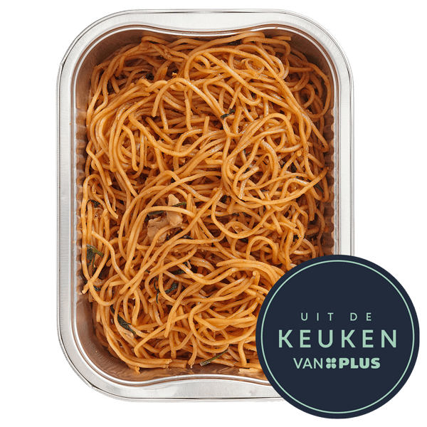 Uit de keuken van PLUS Fijn gebakken mie met kip - PLUS