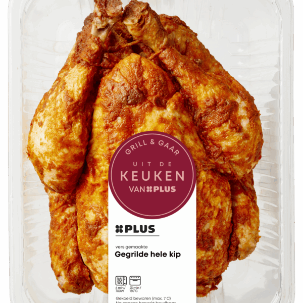Uit de keuken van PLUS Grill & Gaar Gegrilde hele kip - PLUS