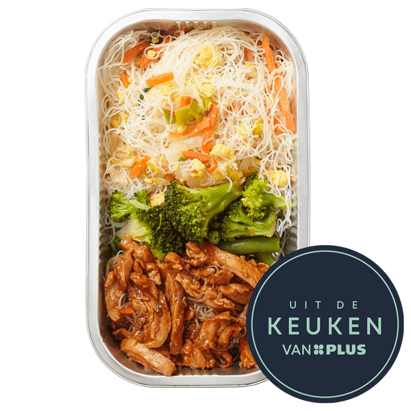 Uit de keuken van PLUS Kip Ketjap met mihoen & groenten - PLUS