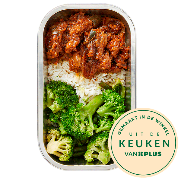 Uit de keuken van PLUS Kip siam met witte rijst groente - PLUS