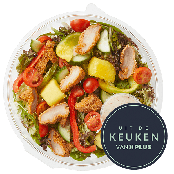 Uit de keuken van PLUS Lunchsalade gegrilde kip mango - PLUS