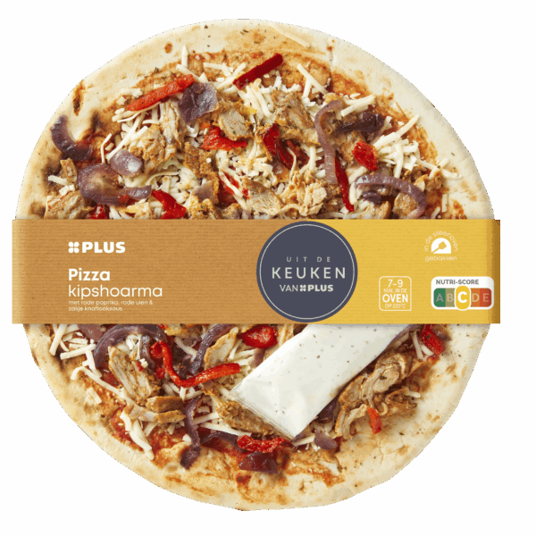 Uit de keuken van PLUS Pizza Kipshoarma - PLUS