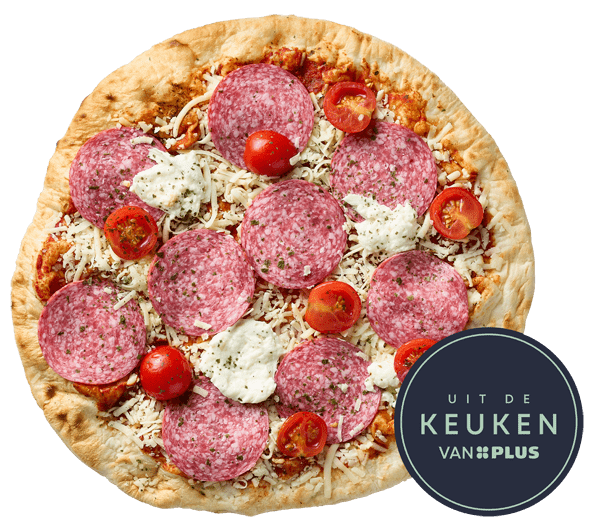 Uit de keuken van PLUS Pizza Salami - PLUS