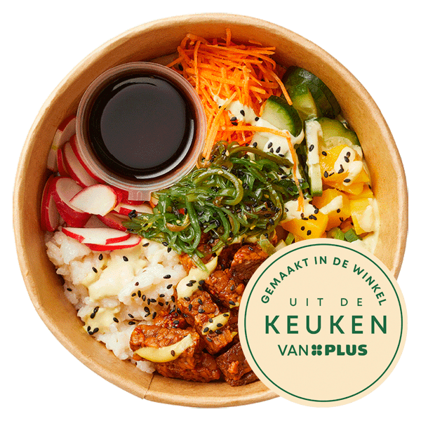 Uit de keuken van Poke bowl sticky tempeh - PLUS