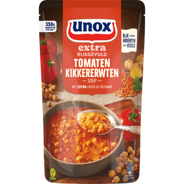 Unox Extra Rijkgevuld Soep In Zak Tomaten Kikkererwten - JUMBO