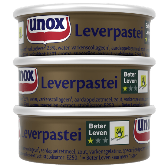 Unox Leverpastei 3 pack - Dirk