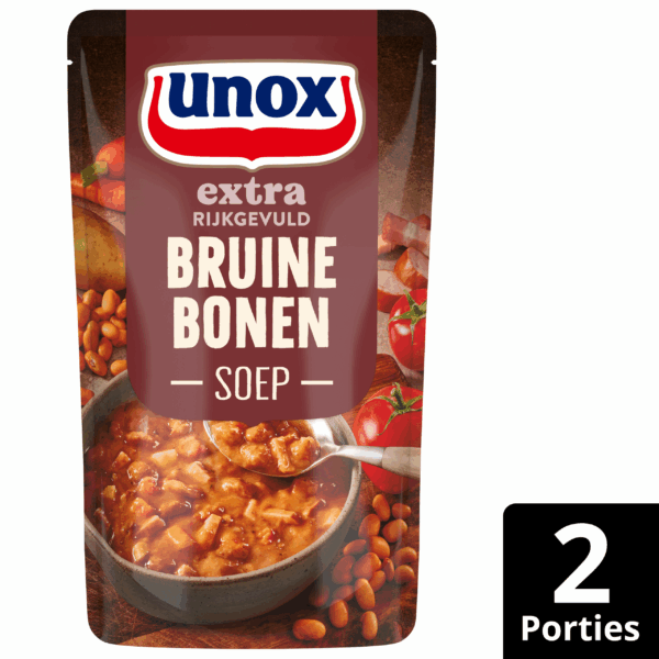 Unox Soep in zak extra gevuld bruine bonen - PLUS