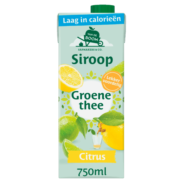 Van de Boom Siroop groene thee citrus - PLUS