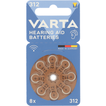Varta V312 Hearing Aid 8 Stuks - JUMBO