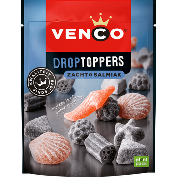 Venco Droptoppers Zacht & Salmiak - JUMBO