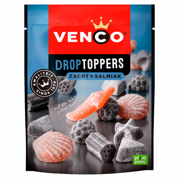 Venco Droptoppers Zacht & Salmiak - PLUS