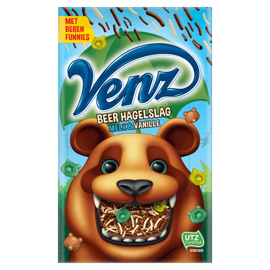 Venz Hagelslag beer melk/vanille - Dirk