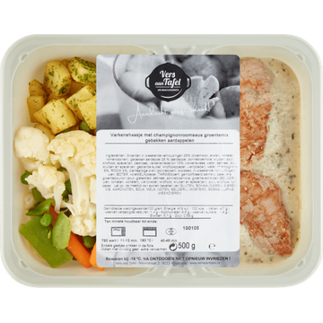 Vers Aan Tafel Varkenshaasje met Champignonroomsaus Groentemix Gebakken Aardappelen - JUMBO