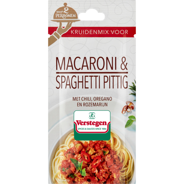 Verstegen Kruidenmix Macaroni & Spaghetti Pittig voor 2 personen - JUMBO