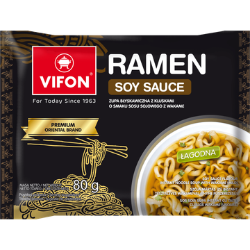 Vifon Ramen Soy Sauce Flavour Instant Noodle Soup with Wakame (Mild) - JUMBO