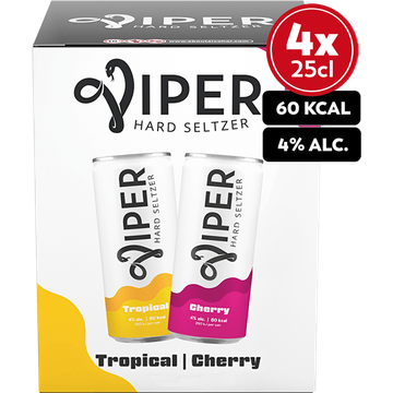 Viper Hard Seltzer Cherry / Tropical Multipack - JUMBO