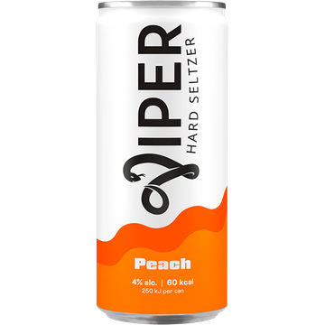 Viper Hard Seltzer Peach 250ML - JUMBO