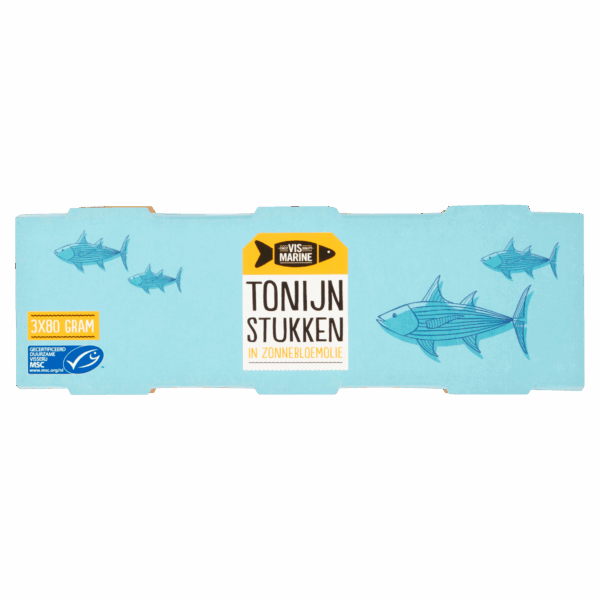 Vis Marine Tonijnstukken in Zonnebloemolie MSC 3p - PLUS