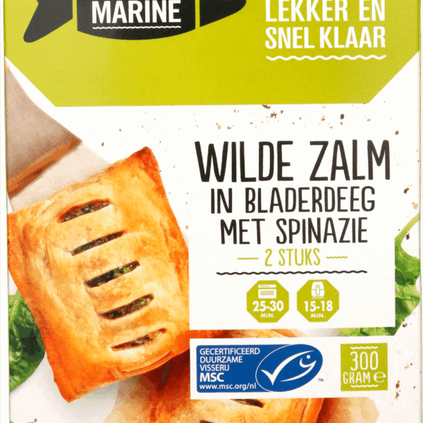 Vis Marine Wilde Zalm in bladerdeeg met spinazie - PLUS