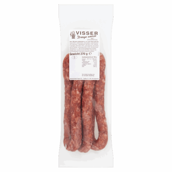 Visser Droge worst met kruidnagel 3 stuks - PLUS