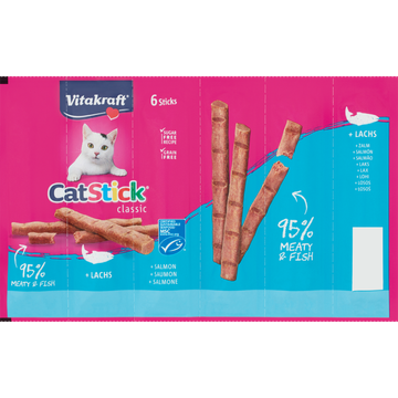 Vitakraft Cat Stick Classic Zalm 6 Stuks - JUMBO