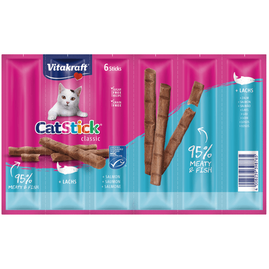 Vitakraft Kattensnacks sticks mini zalm - Dirk