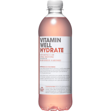 Vitamin Well Hydrate met de Smaak van Rabarber/Aardbei - JUMBO