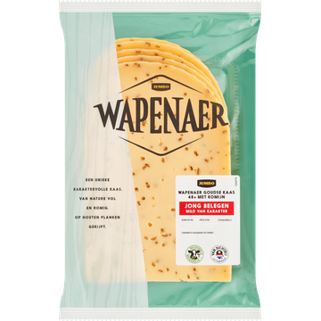 Wapenaer Goudse Kaas Jong Belegen met Komijn 48+ Plakken - JUMBO
