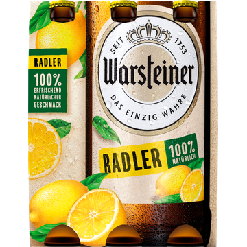Warsteiner - Premium Radler - Fles - 6 x 330ML - JUMBO