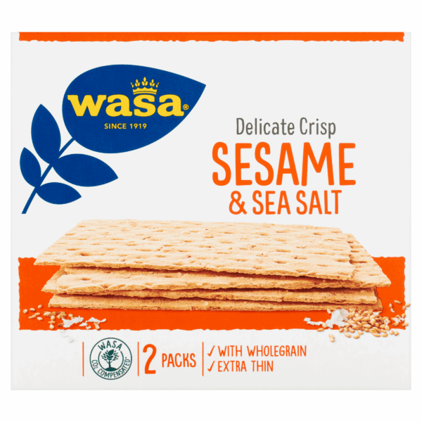 Wasa Delicate Crisp Sesam & Sea Salt - PLUS