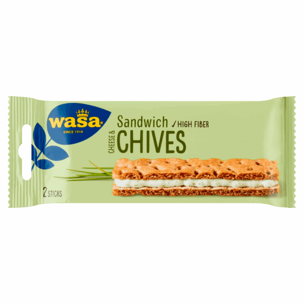 Wasa Sandwich Cheese & Chives 3x2 stuks - PLUS