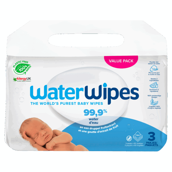 Waterwipes Babydoekjes 3x48 stuks - PLUS