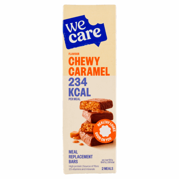 WeCare 12-uurtje maaltijdreep caramel - PLUS