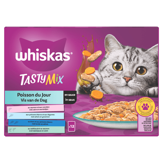 Whiskas Kattenvoer tasty mix vis saus - Dirk