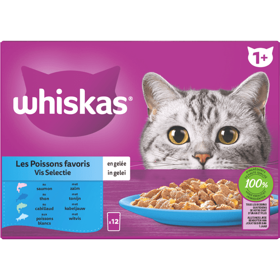 Whiskas Kattenvoer vis selectie gelei 1+ jaar - Dirk