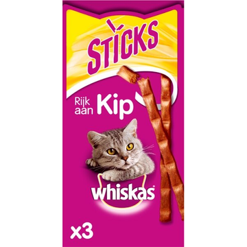 Whiskas Sticks - Kip - Kattensnack - 3 Stuks - JUMBO