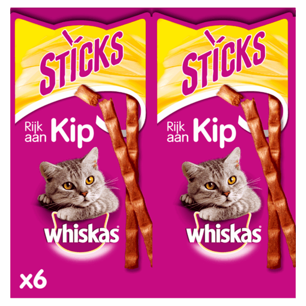 Whiskas Sticks - Kip - Kattensnack - PLUS