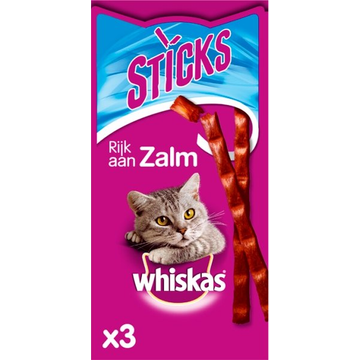 Whiskas Sticks - Zalm - Kattensnack - 3 Stuks - JUMBO